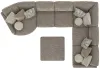 Jackson Furniture Industries 3145/73/59/31/92/28-28 Jackson Furniture Industries 3145/73/59/31/92/28-28 Turner - 5 Piece Sectional With LSF Cuddler With Cocktail Ottoman - Mushroom