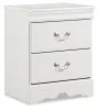 Ashley Furniture B129-92 Anarasia - Two Drawer Night Stand - White