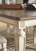 Ashley Furniture D743-45 Realyn - Rectangular Dining Room Extension Table - Chipped White