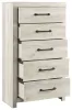 Ashley Furniture B192-46 Cambeck - Five Drawer Chest - Whitewash