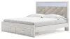 Ashley Furniture B2640B29 Altyra - King Upholstered Storage Bed - White