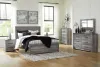 Ashley Furniture B1290/31/36/44/71/98 Bronyan - Queen Panel Bed - 5 Pc. - Dresser, Mirror, Chest, Queen Bed - Dark Gray