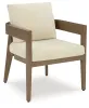 Ashley Furniture P671-601A Serene Bay - Arm Chair With Cushion (Set of 2) - Dark Brown / White