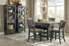 Ashley Furniture D736/32/124(4)/76(2) Tyler Creek - 7 Pc. - Counter Table, 4 Barstools, 2 Cabinets - Dark Gray