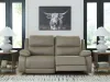 Ashley Furniture PC99201S21 Narwhal Place - 2-Piece Power Reclining Loveseat - Pebble