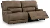 Ashley Furniture PC9180247 Beckley Place - 2 Seat Power Reclining Sofa With Adjustable Headrest - Earth