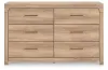 Ashley Furniture PCB1360-31 Kinlanni - Six Drawer Dresser - Tan