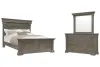 Pulaski Furniture P413-BR-K3-KIT3 Pulaski Furniture P413-BR-K3-KIT3 Madison Ridge - King Panel Bed And Drawer Dresser With Mirror - Natural Bark