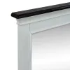Liberty Furniture 417-BR50 Allyson Park - Two Tone Crown Mirror - Wirebrushed White / Charcoal