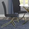 CoasterEssence 105172 Carmelia - Upholstered Dining Side Chairs (Set of 4) - Black