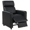 CoasterEveryday 600181-S5A Toohey - 9 Piece Upholstered Tufted 5-Seater Recliner Living Room Set - Black