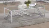 CoasterEssence 720498 Lille - Rectangular Glass Top Coffee Table - Chrome