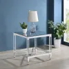 Coaster Fine Furniture 709727 Lindley - Square Tempered Mirror Acrylic Side End Table - Chrome