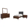 Coaster Fine Furniture 205131T-S4 Robyn - 4 Piece Twin Bedroom Set - Dark Walnut