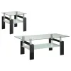 Coaster Fine Furniture 702288-S2 Dyer - 2 Piece Rectangular Coffee And End Table Set - Black