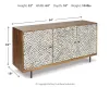 Ashley Furniture A4000258 Kerrings - Accent Cabinet - Brown / Black / White