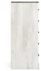 Ashley Furniture EB4121-245 Shawburn - Five Drawer Chest - Vinyl-Wrapped - White / Black / Gray
