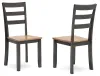 Ashley Furniture D396-01 Gesthaven - Dining Room Side Chair (Set of 2) - Natural / Brown