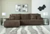 Ashley Furniture 92705S7 Ashley Furniture 92705S7 Top Tier - 3-Piece Reclining Sectional Sofa With Laf Chaise - Chocolate