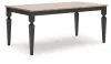 Ashley Furniture PCD591-25 Brenkerton - Rectangular Dining Room Table - Grayish Brown / Black