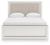 Ashley Furniture PCB3381B2 Zuraleus - Queen Upholstered Panel Platform Bed With Roll Slats - White