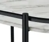 CoasterEveryday 181376 Desiree - 2-Tier Faux Marble Shelf Metal Bar Cart - Black