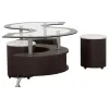 CoasterEssence 720218 Buckley - 3 Piece Coffee Table And Stools Set - Cappuccino