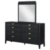 Coaster Fine Furniture 224713M Brookmead - 8-Drawer Dresser With Mirror - Black
