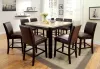Furniture of America CM3823PC-2PK Gladstone - Counter Height Chair (Set of 2) - Dark Walnut