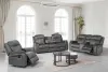 New Classic 20-U456-3NP New Classic 20-U456-3NP Park City - Manual 3 Piece Sofa & Loveseat & Recliner - Slate