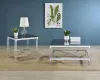 Coaster Fine Furniture 709728-S2 Lindley - 2 Piece Square Coffee And End Table Set - Chrome