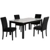 New Classic 40-400-D4C New Classic 40-400-D4C Celeste - Dining Table With 4 Chairs - Black / White