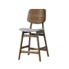 New Classic D1651-22-GRY New Classic D1651-22-GRY Oscar - Counter Chair With Cushion (Set of 2) - Walnut / Dark Gray