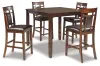 Ashley Furniture D384-223 Bennox - DRM Counter Table Set (Set of 5) - Brown