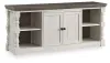 Ashley Furniture W814-30 Havalance - Extra Large TV Stand - 2 Doors - Brown / Beige