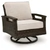 Ashley Furniture PCP760-821 Monterey Point - Swivel Lounge Chair (Set of 2) - Dark Brown