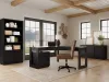 Riverside Furniture 93137 Westwood Dark - Bookcase - Whiskey / Ebony Whiskey Oak