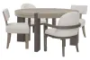 Pulaski Furniture P402230-KIT29 Pulaski Furniture P402230-KIT29 Anderson Park - Round Dining Table With 2 Klismos Dining Chairs And 2 Host Chairs - Moose Trail / Frontier Brown
