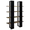 CoasterEveryday 882036 Danbrook - 4-Shelf Bookshelf - Black And Aged Walnut