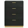 Coaster Fine Furniture 224785 Caraway - 4-Drawer Bedroom Chest - Black