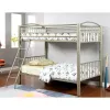 Furniture of America CM-BK1037T Lovia - Twin Over Twin Bunk Bed - Metallic Gold