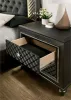 Furniture of America CM7584N Demetria - Nightstand - Metallic Gray