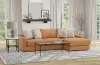 Jackson Furniture Industries 5045/63/76-26 Minori - Italian Leather 2 Piece Sofa / Chaise With RSF Chaise - Whiskey