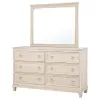 Coaster Fine Furniture 215923M Pembroke - 6-Drawer Bedroom Dresser With Mirror - Washed Oak