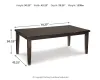 Ashley Furniture D596-35 Haddigan - Rectangular Dining Room Extension Table - Dark Brown