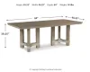 Ashley Furniture D983-25 Chrestner - Rectangular Dining Room Table - Gray