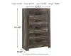 Ashley Furniture B440/31/36/46/58/56/99 Ashley Furniture B440/31/36/46/58/56/99 Wynnlow - 6 Pc. - Dresser, Mirror, Chest, King Crossbuck Panel Bed - Gray