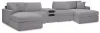 Ashley Furniture 92104S70 Ashley Furniture 92104S70 Modmax - 5 Piece Double Chaise Sectional With Audio Console - Granite