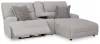 Ashley Furniture 93605S4 Acklen Place - 3-Piece Power Reclining Sectional Sofa With Raf Chaise - Pewter