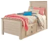 Ashley Furniture B267B21 Ashley Furniture B267B21 Willowton - Twin Panel Bed With 2 Storage Drawers - Whitewash